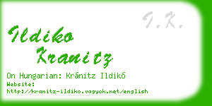 ildiko kranitz business card