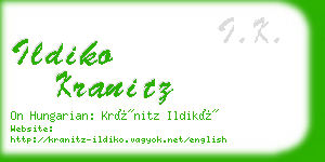 ildiko kranitz business card